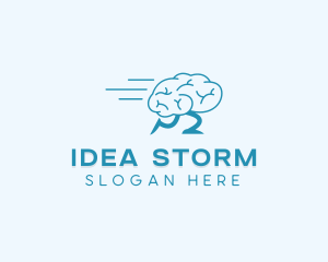 Fast Running Brain logo design