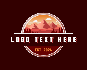 Exploration - Mountain Adventure Camping logo design