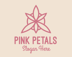 Pink Leaf Symmetrical  logo design