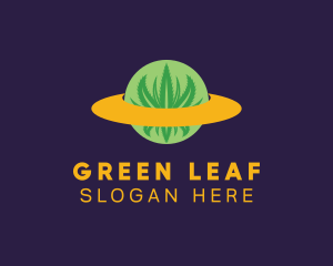 Green Weed Planet logo design