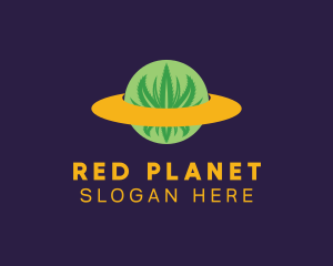 Green Weed Planet logo design