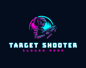 Shooter - Woman Gaming Shooter logo design