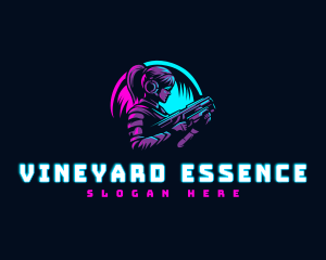 Woman Gaming Shooter logo design