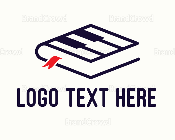 Music Piano Bookmark Logo