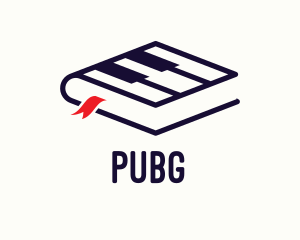 Note - Music Piano Bookmark logo design