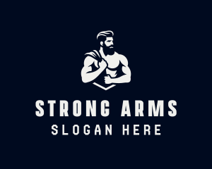 Strong Gym Trainer logo design