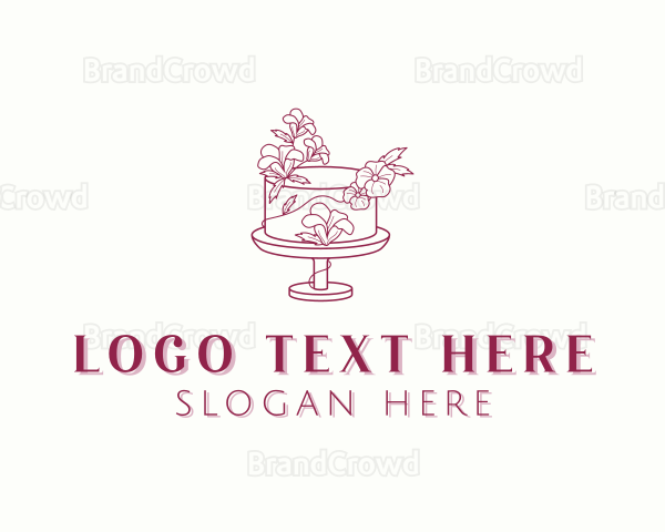 Floral Dessert Cake Logo