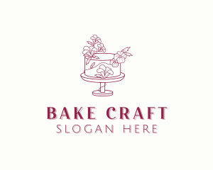 Floral Dessert Cake logo design