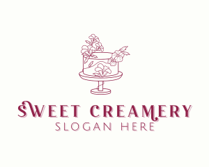 Floral Dessert Cake logo design