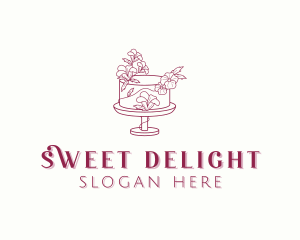 Floral Dessert Cake logo design