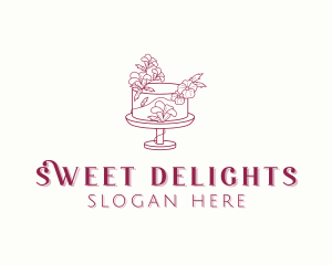 Floral Dessert Cake logo design