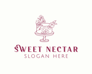 Floral Dessert Cake logo design