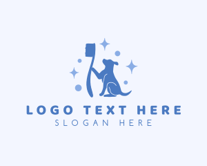 Hound - Sparkly Dog Toothbrush logo design