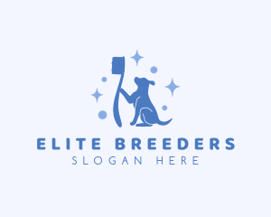 Sparkly Dog Toothbrush logo design