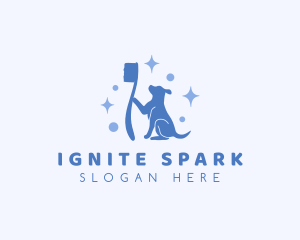 Sparkly Dog Toothbrush logo design