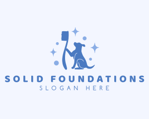 Hound - Sparkly Dog Toothbrush logo design