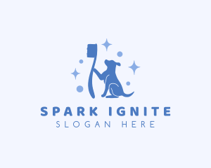 Sparkly Dog Toothbrush logo design