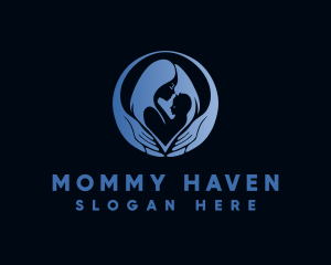 Mommy - Mother Child Hands logo design