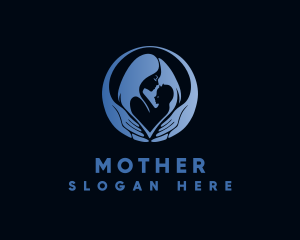 Mother Child Hands logo design