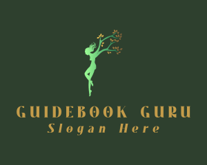 Green Tree Woman logo design