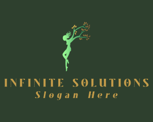 Sustainability - Green Tree Woman logo design
