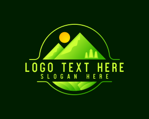 Sun - Modern Mountain Adventure logo design