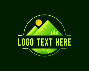 Explore - Modern Mountain Adventure logo design