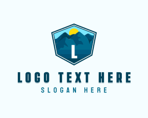 Tourist - Mountain Summit Adventure logo design