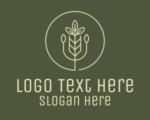 Vegetarian - Agriculture Crop Plant logo design