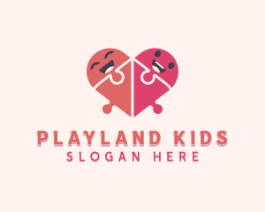 Heart Puzzle Daycare logo design