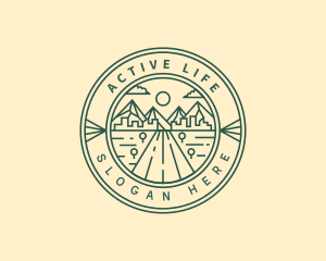 Road - City Mountain Adventure logo design