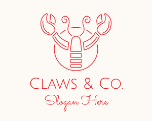 Red Lobster Claws logo design