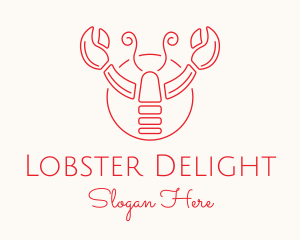 Lobster - Red Lobster Claws logo design