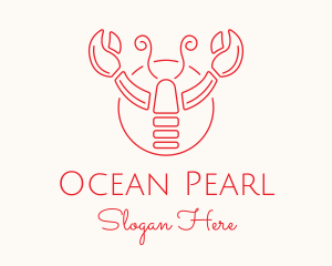 Shellfish - Red Lobster Claws logo design