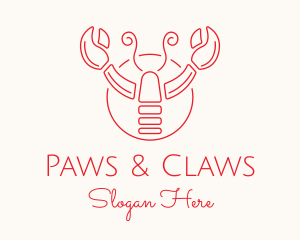 Red Lobster Claws logo design