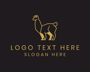 Sanctuary - Wild Gold Alpaca logo design