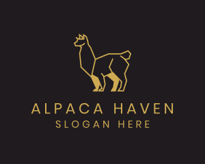 Wild Gold Alpaca logo design