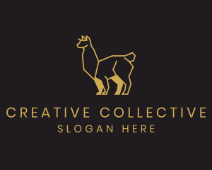 Wild Gold Alpaca logo design