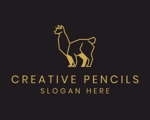 Wild Gold Alpaca logo design