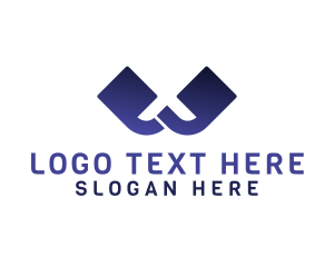 Pen - Quote Letter W logo design