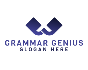 Grammar - Quote Letter W logo design