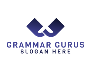 Grammar - Quote Letter W logo design