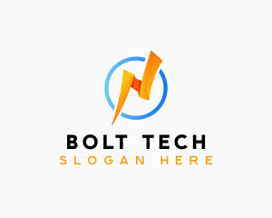 Electric Lightning Bolt logo design