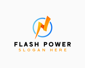 Electric Lightning Bolt logo design