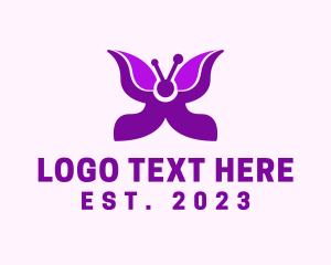 Flutter - Insect Butterfly Wings logo design