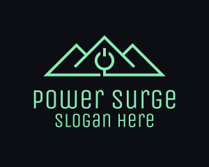 Surge - Monoline Mountain Power logo design