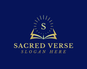 Scripture - Sunburst Book Letter logo design