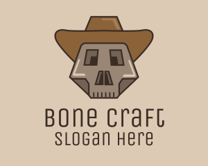 Skeleton - Geometric Skeleton Cowboy logo design