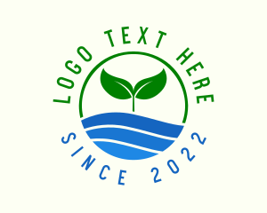 Water - Herbal Tea Leaf logo design