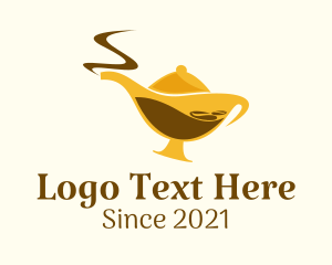 Brewed Coffee - Genie Lamp Coffee logo design